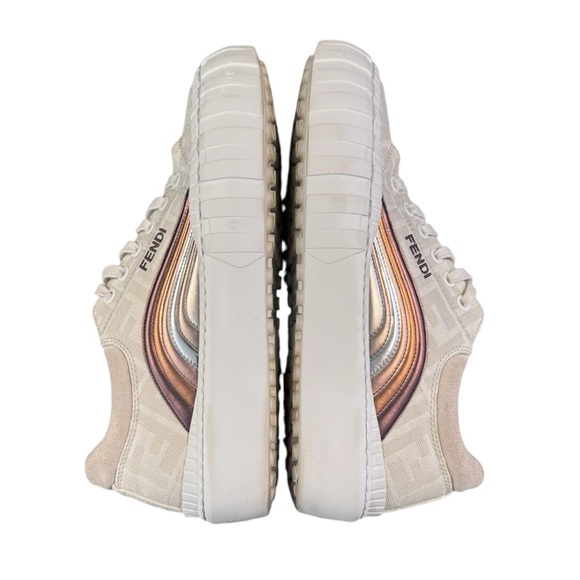 FENDI Monogram Logo Sneakers Low Top 39.5 (9- 9.5) - Picture 9 of 12